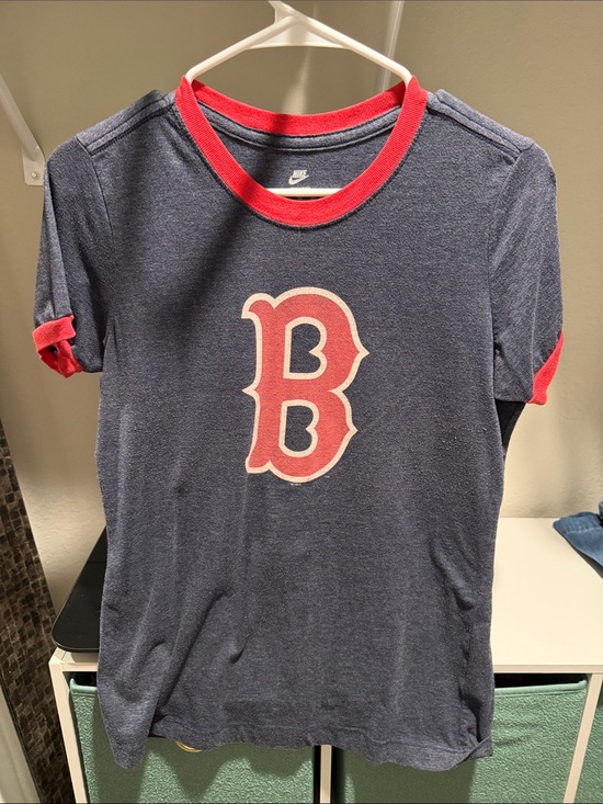 Nike Other - Nike Kids Navy Tee with Red Ringer and 'B' Graphic